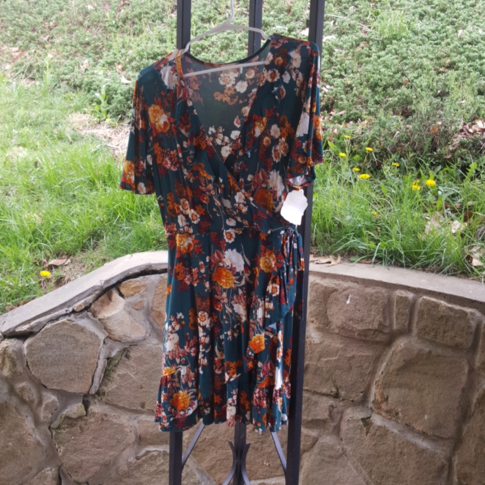 Faux wrap dress